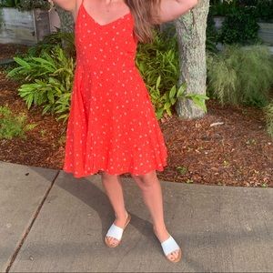 Coral floral gap dress